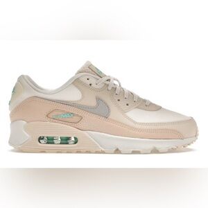 Wmns Nike AirMax 90 Cream Metallic Turquoise